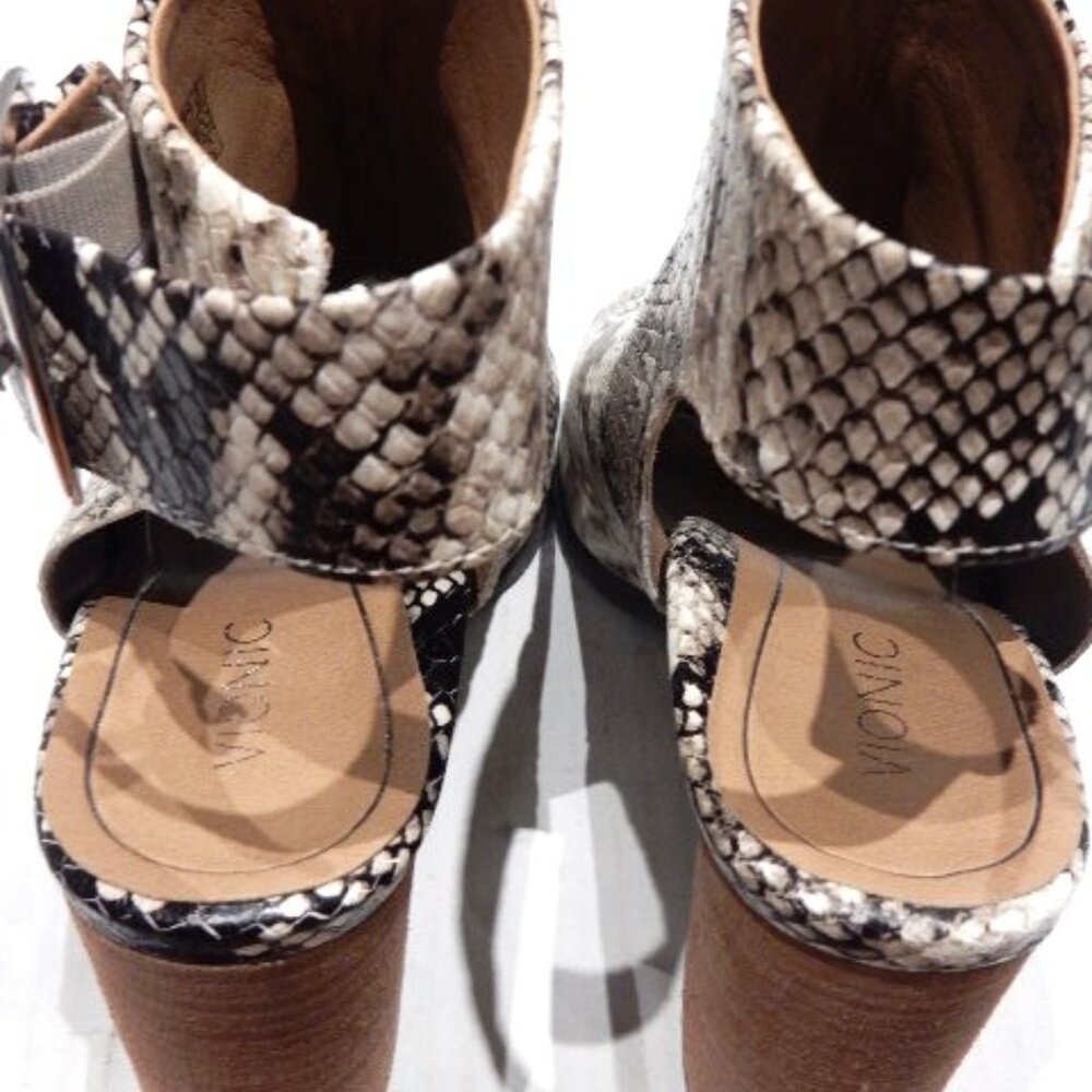 Vionic "Blakely" Python Open Toe Slingback Heels in Size 8.5 - Picture 3 of 4